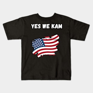 Yes we kam distressed us flag vintage Kids T-Shirt